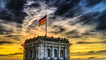 German Flag over Bundestag